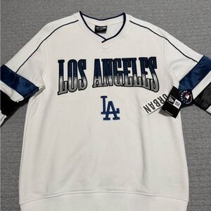 New Era White Sweatshirt with Blue and Black Details